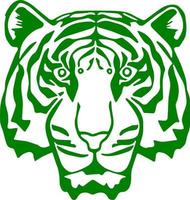 arte lineal de tigre vector