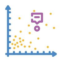 dot plot visualization color icon vector illustration