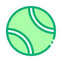 ilustración de contorno de vector de icono de pelota de juego de tenis