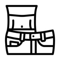 weight loss line icon vector illustration