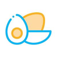 Healthy Food Chicken Eggs Vector Thin Line Icon