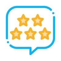 Five Stars In Text Box Frame Vector Thin Line Icon