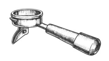 Holder Element Of Coffee Machine Retro Vector