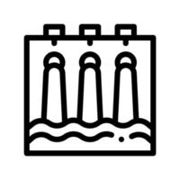 Water Hydraulic Engineering Station Vector Icon