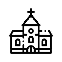 edificio de la iglesia para el icono de vector de ceremonia de boda