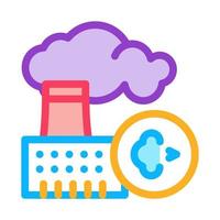 allergy on factory smog color icon vector illustration