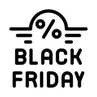 ilustración de vector de icono negro de venta de viernes negro