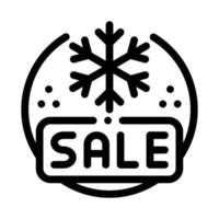 winter christmas sale discount black icon vector illustration