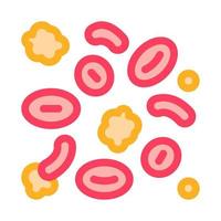 blood with cholesterol color icon vector illustration