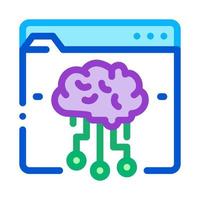 digital ai machine learning color icon vector illustration