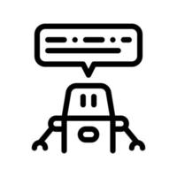 Artificial Intelligence Chat Bot Vector Sign Icon