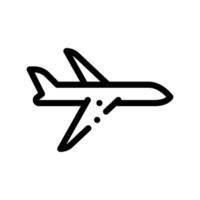 Public Transport Airplane Vector Thin Line Icon