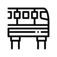 Public Transport Monorail Vector Thin Line Icon