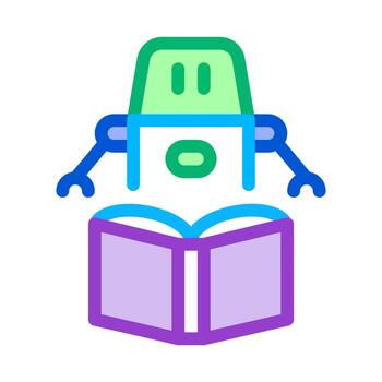robot automatic solution color icon vector illustration