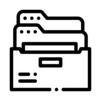 archive folders of administrator line icon vector illustration