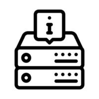 information on server for machine learning line icon vector illustration