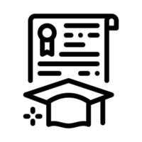 educational license diploma line icon vector illustration