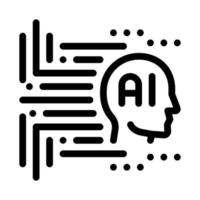 artificial intelligence line icon vector illustration sign