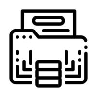 digital machine learning line icon vector illustration