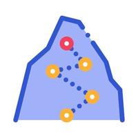 Direction Way Points Mountain Alpinism Vector Icon