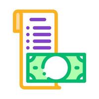 Invoice Check List And Money Dollar Vector Icon