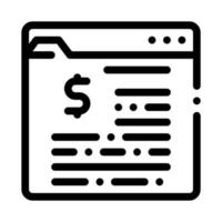 sitio web financiero con icono de vector de signo de dólar