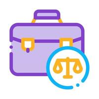 Suitcase Law And Judgement Icon Vector Illustration