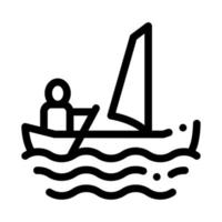 Sailing Canoeing Icon Vector Illustration