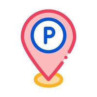 Parking Geolocation Icon Vector Outline Illustration