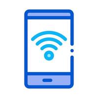 Smartphone Wi-Fi Connection Icon Vector Outline Illustration