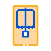 Mousetrap Above View Icon Vector Outline Illustration