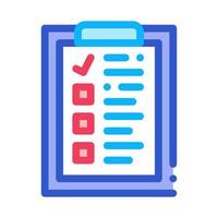 Voting Sheet Icon Vector Outline Illustration