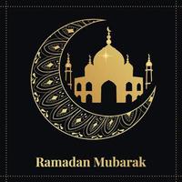 Ramadan Kareem. Islamic festival community prayers template for post, banner, card, poster, background. vector