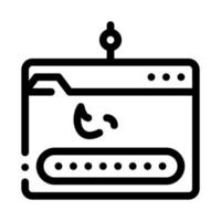 ilustración de contorno de vector de icono de phishing