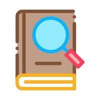 Book Search Study Icon Vector Outline Illustration