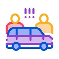 Quarrel between Car Drivers Icon Vector Outline Illustration