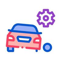 Machine Wheel Blade Icon Vector Outline Illustration