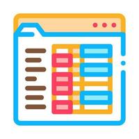 Student Statistics Folder Icon Vector Outline Illustration