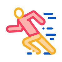 Man in Running Action Icon Vector Outline Illustration