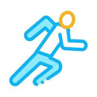 Runner Athlete in Action Icon Vector Outline Illustration