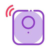 Alarm Signal Sensor Icon Vector Outline Illustration