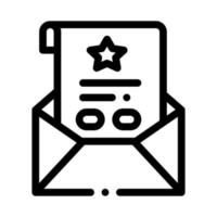 Bonus Sheet Letter Icon Vector Outline Illustration