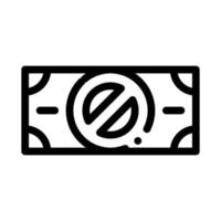 billetes falsos sin ilustración de contorno de vector de icono de logotipo