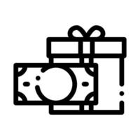 Money Currency Gift Icon Vector Outline Illustration