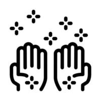 ilustración de esquema de icono de manos de salud limpia vector