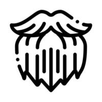 Human Brutal Bushy Beard Icon Outline Illustration vector