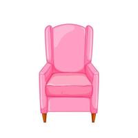 empty armchair chair cartoon vector illustration