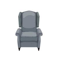 decor armchair chair cartoon vector illustration