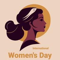 adult woman illustrating international women's day with fictional character vector