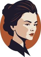 mujer adulta que ilustra el día internacional de la mujer con un personaje ficticio vector